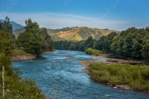 Chornyi Cheremosh (Black Cheremosh) River in Verkhovyna, Carpathians mountains