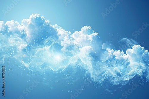 Modern cloud technology. Integrated digital web concept background. Vector Art