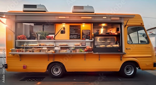  Food Truck with a Menu and Display Case