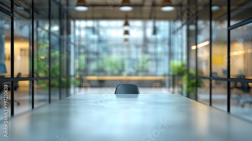 Blurred office bullpen interior background stock photo Office, Backgrounds, Defocused 