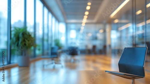 Blurred office bullpen interior background stock photo Office, Backgrounds, Defocused 