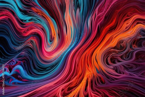 Stunning Display of Colorful Swirls in Chaotic Patterns