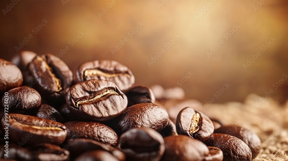 Fototapeta premium Coffee Beans Cafe Background