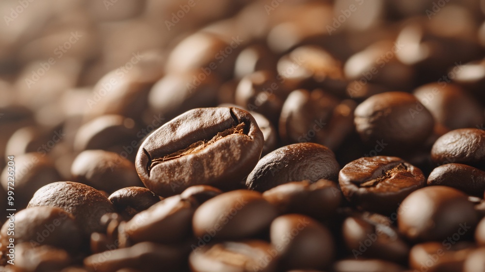 Fototapeta premium Coffee Beans Cafe Background