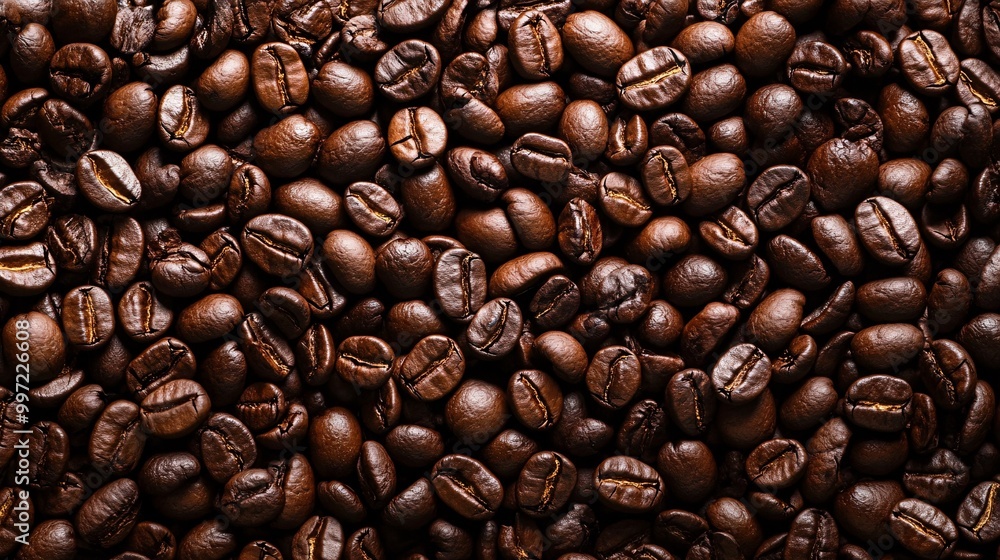 Naklejka premium Coffee Beans Cafe Background