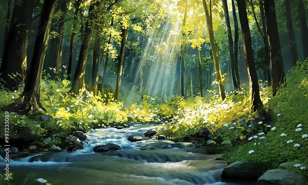 Sunbeams Through a Forest Sunbeams Through a Forest