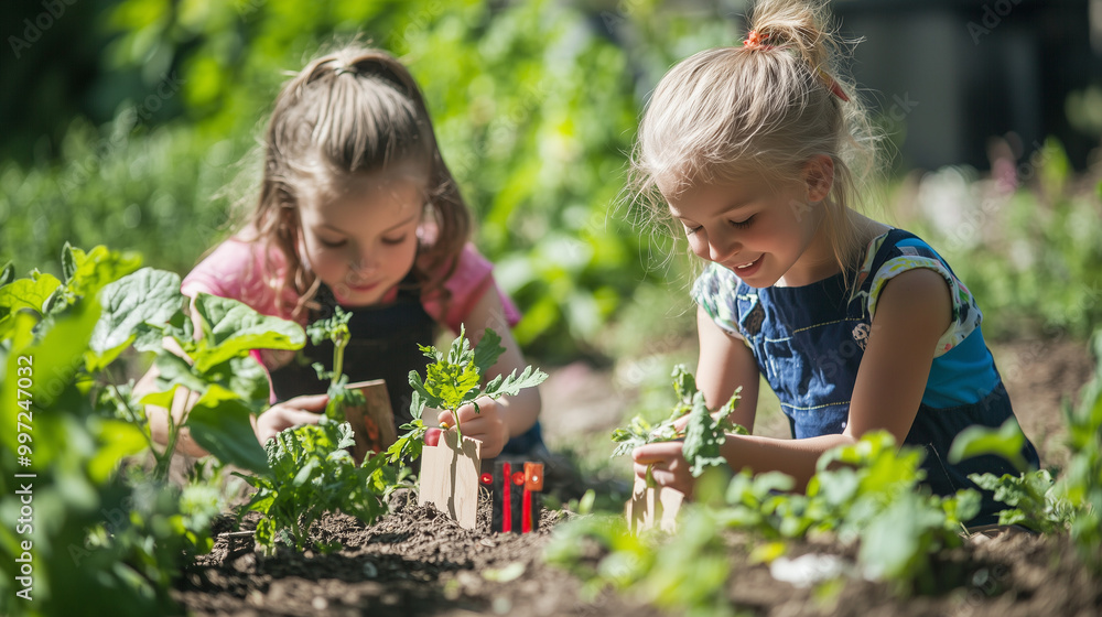 kids painting and personalizing signs to mark their plants in the garden kids painting and personalizing signs to mark their plants in the garden
