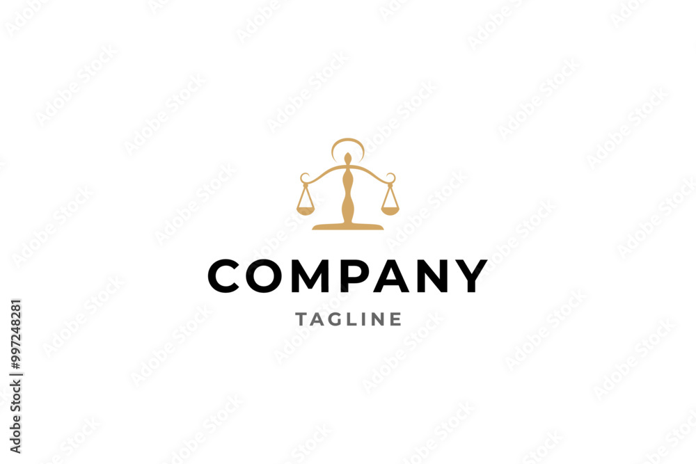 law firm scales logo in flat vector design law firm scales logo in flat vector design