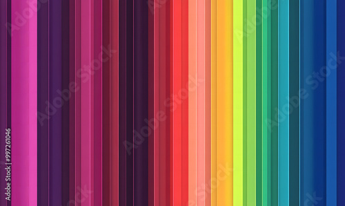 Vibrant Rainbow Colored Vertical Stripes Background design