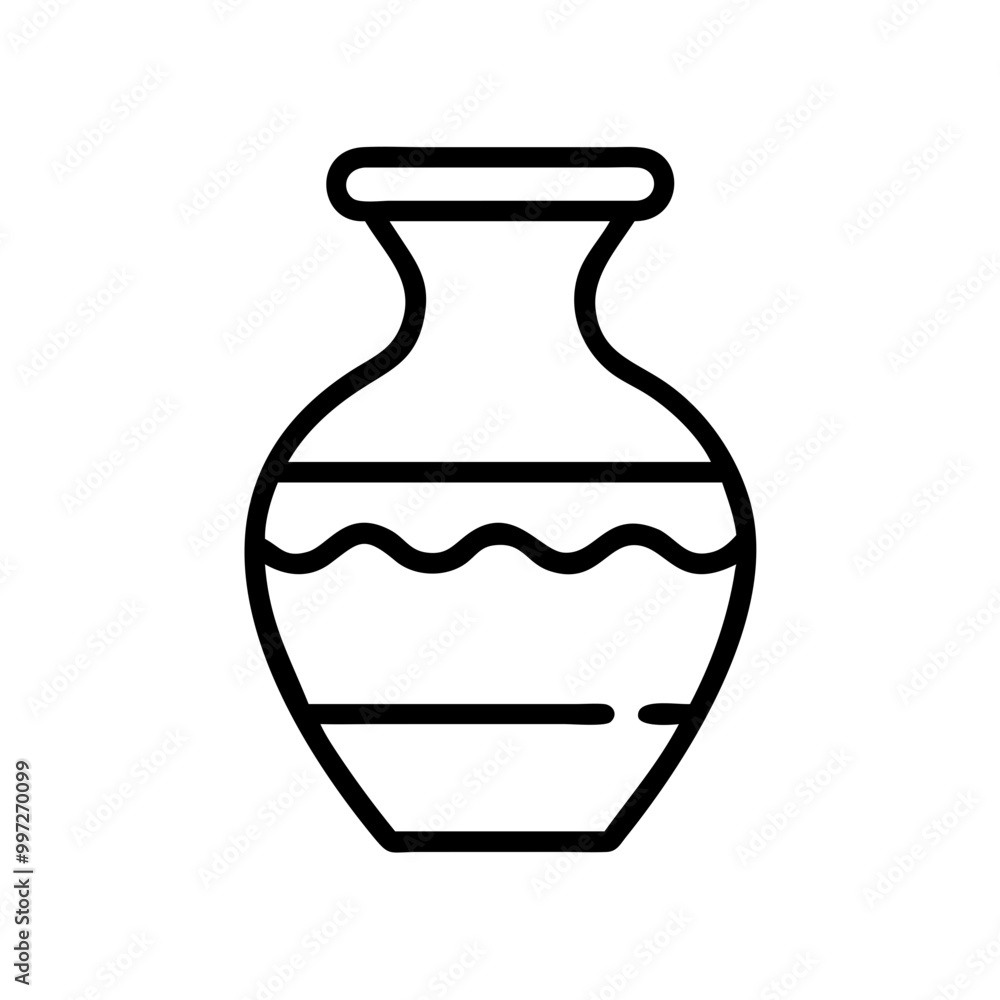 Classic Ceramic Vase Vector for Decorative and Artistic Design Projects Classic Ceramic Vase Vector for Decorative and Artistic Design Projects