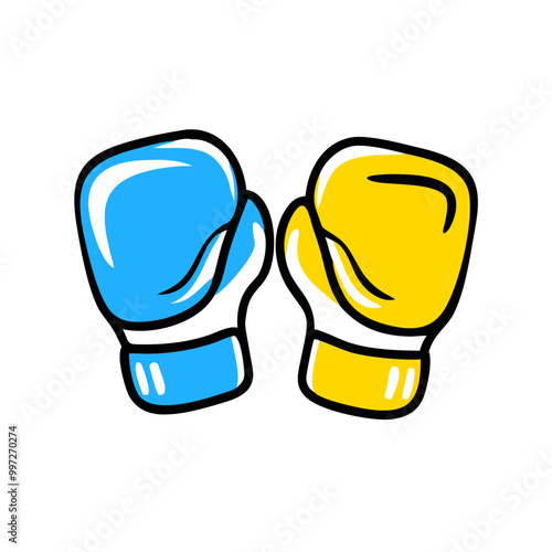  Colorful Boxing Gloves Vector Art Symbolizing Competition and Sportsmanship