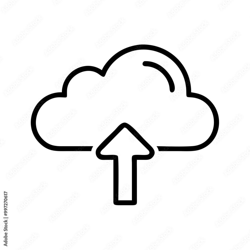 Cloud Upload Vector for Digital Storage and File Transfer Cloud Upload Vector for Digital Storage and File Transfer