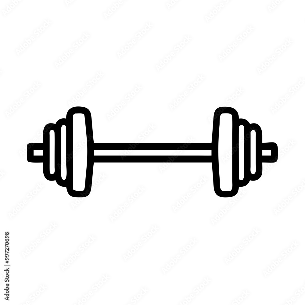 Vector Dumbbell for Fitness and Gym Applications Vector Dumbbell for Fitness and Gym Applications