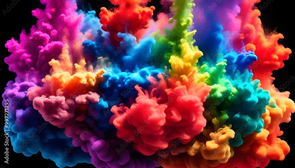 Obraz premium thermochromic pigments exhibiting beautiful color changes