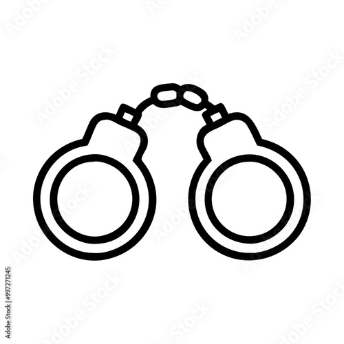  Handcuffs Vector Symbolizing Security and Law Enforcement