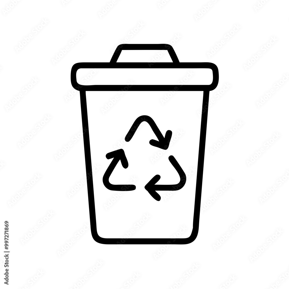 Recycling Bin Vector with Recycle Symbol for Eco-Friendly Waste Management Recycling Bin Vector with Recycle Symbol for Eco-Friendly Waste Management