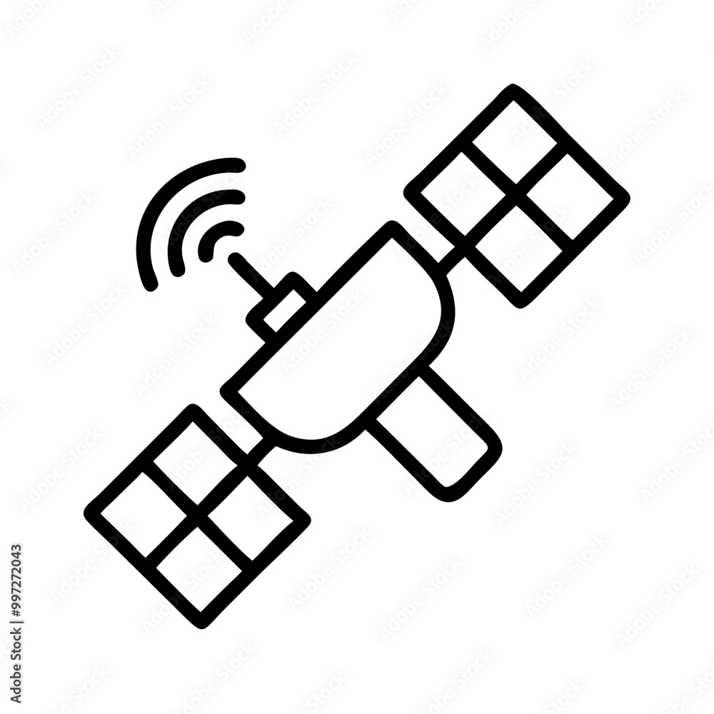 Vector Illustration Satellite Communication Technology Vector Illustration Satellite Communication Technology