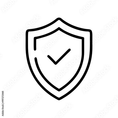  Security Shield with Checkmark Vector for Protection and Trust Concepts