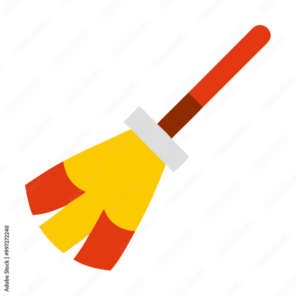 Bright Vector Broomstick for Halloween and Cleaning Designs Bright Vector Broomstick for Halloween and Cleaning Designs