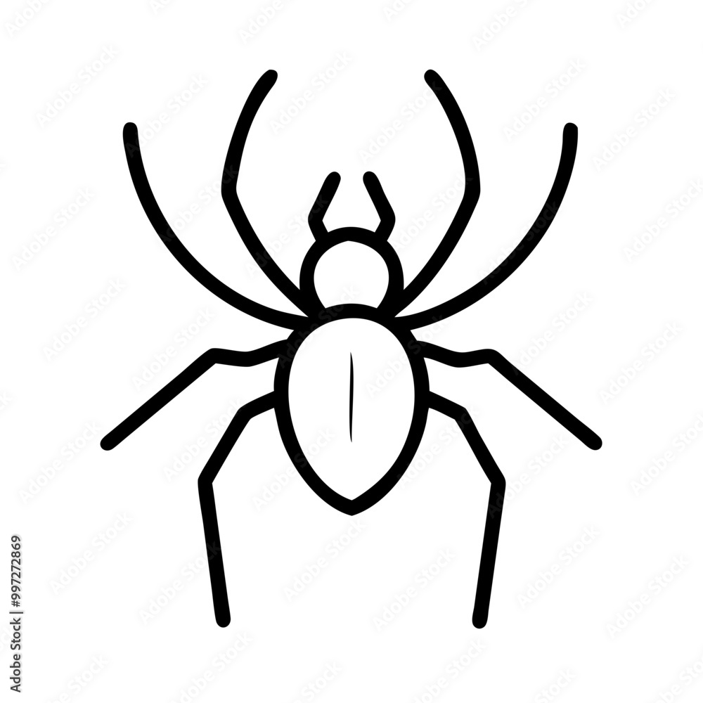  Minimalist Black Spider Line Art for Halloween and Nature Designs