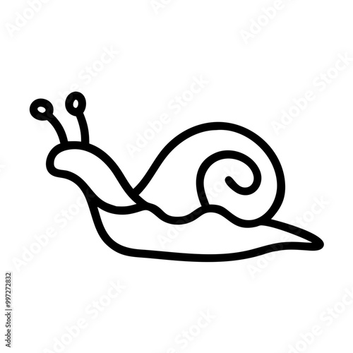  Simple Snail Line Art Vector for Nature and Education Designs