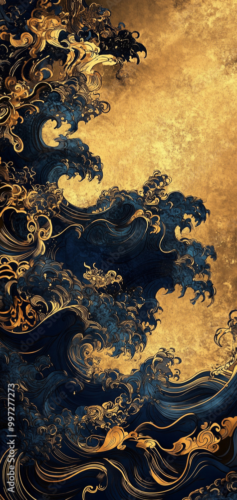 golden water reflection