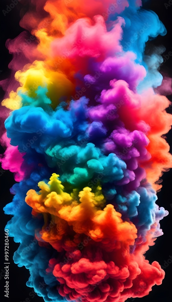 mesmerizing cloud of thermochromic pigments with rainbow effects mesmerizing cloud of thermochromic pigments with rainbow effects