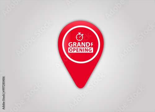 red flat sale banner for grand opening banner and poster