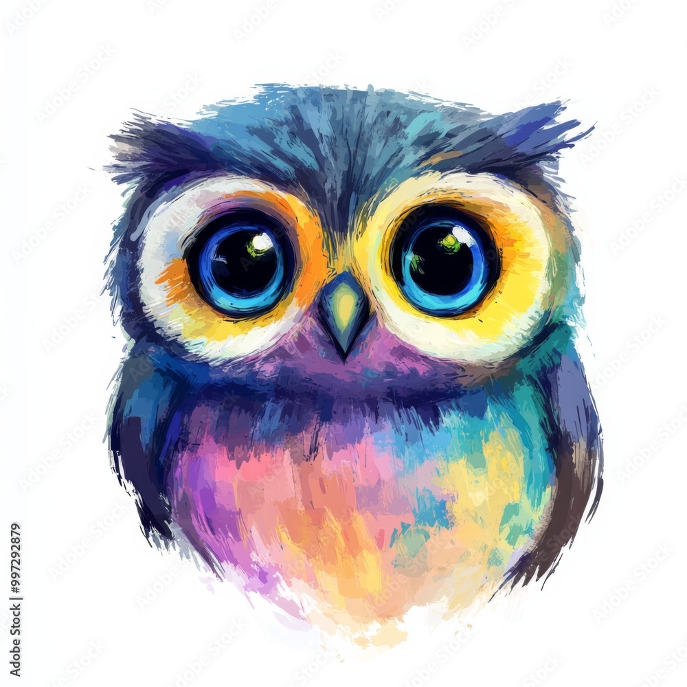 A cute and happy owl A cute and happy owl