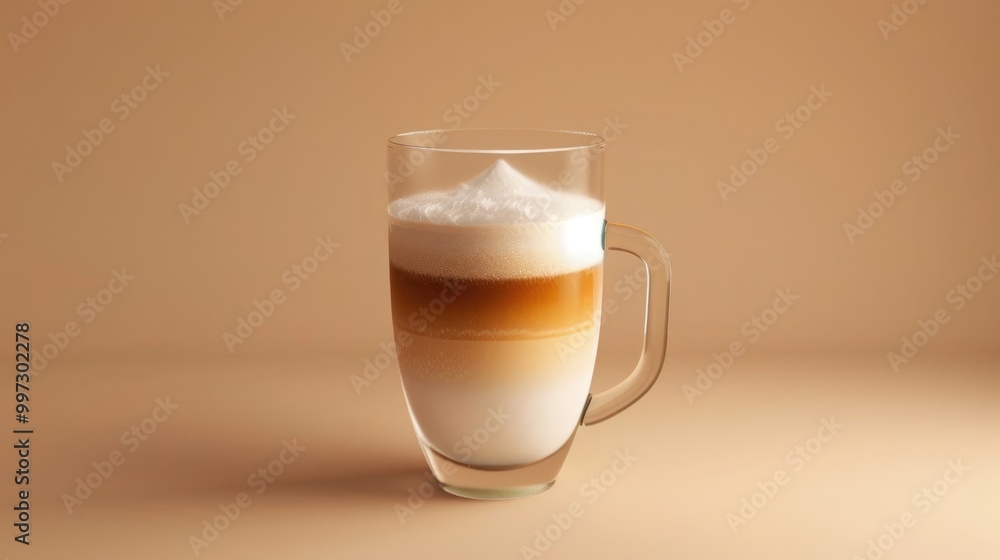 Smooth caramel macchiato with foam. Smooth caramel macchiato with foam.