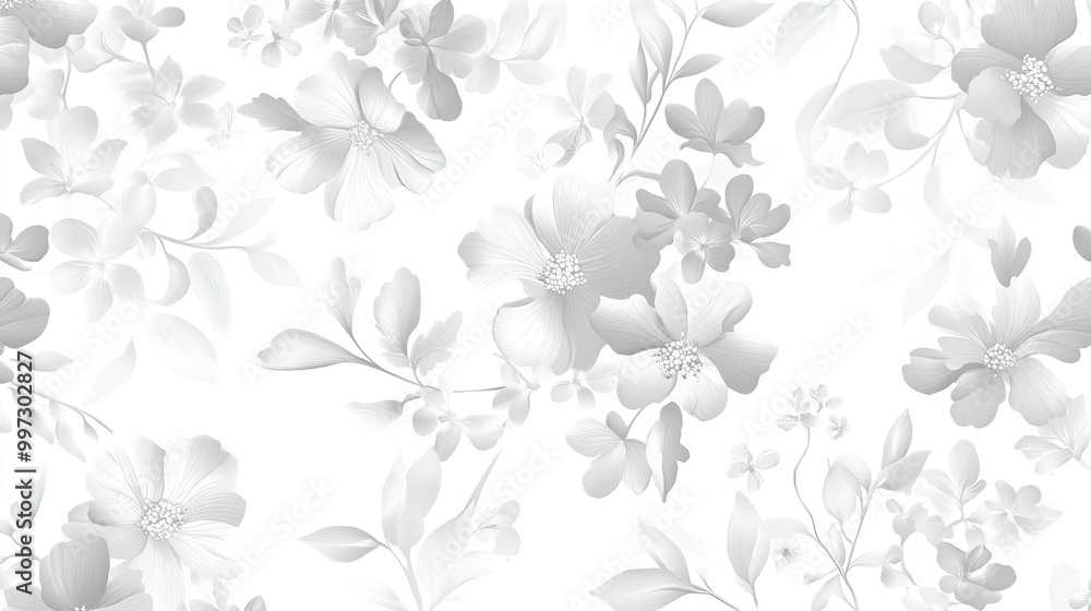 Elegant floral pattern in monochrome shades. Elegant floral pattern in monochrome shades.
