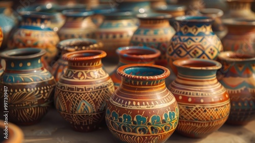 Traditional Indian festival pottery.