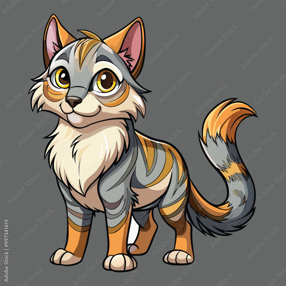 Fototapeta premium pet cat vector image illustration and artwork