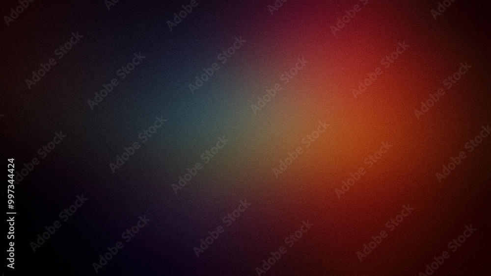 Obraz premium A bold gradient featuring deep shades of red, orange, and blue with a grainy texture. This abstract 4K backdrop is ideal for digital designs, banners, and wallpapers