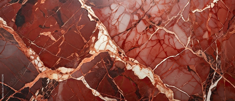 Fototapeta premium Intricate Red Marble Texture