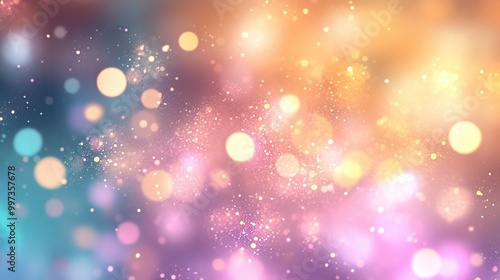 Colorful bokeh lights creating a dreamy atmosphere.