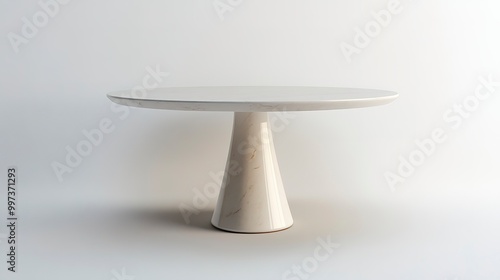 Table isolated on total white background  photo