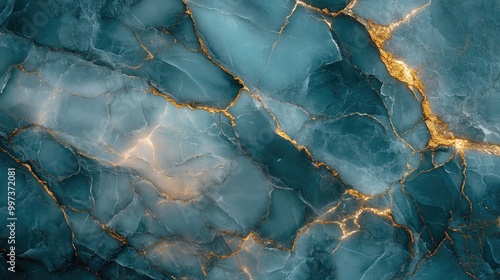 Stunning Abstract Blue and Gold Marble Texture Background with Intricate Veining and Rich Colors