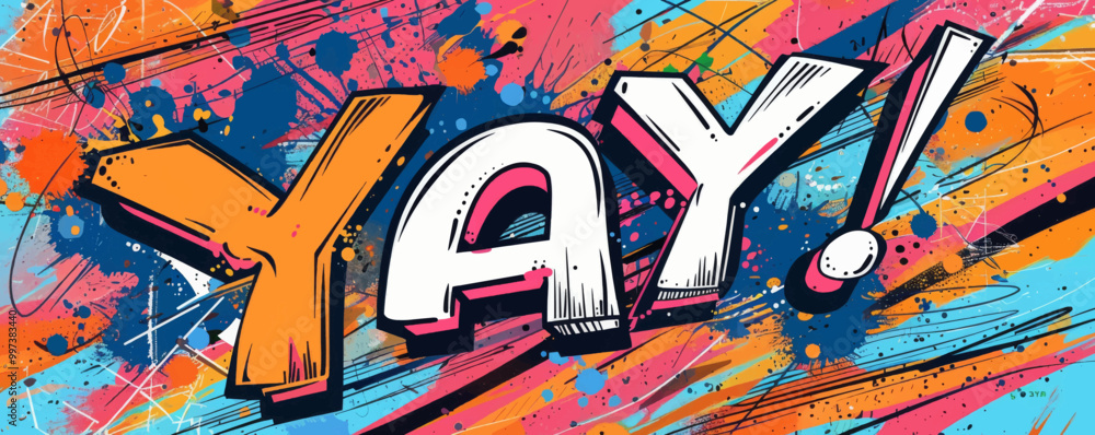Playful pop art background featuring Playful pop art background featuring