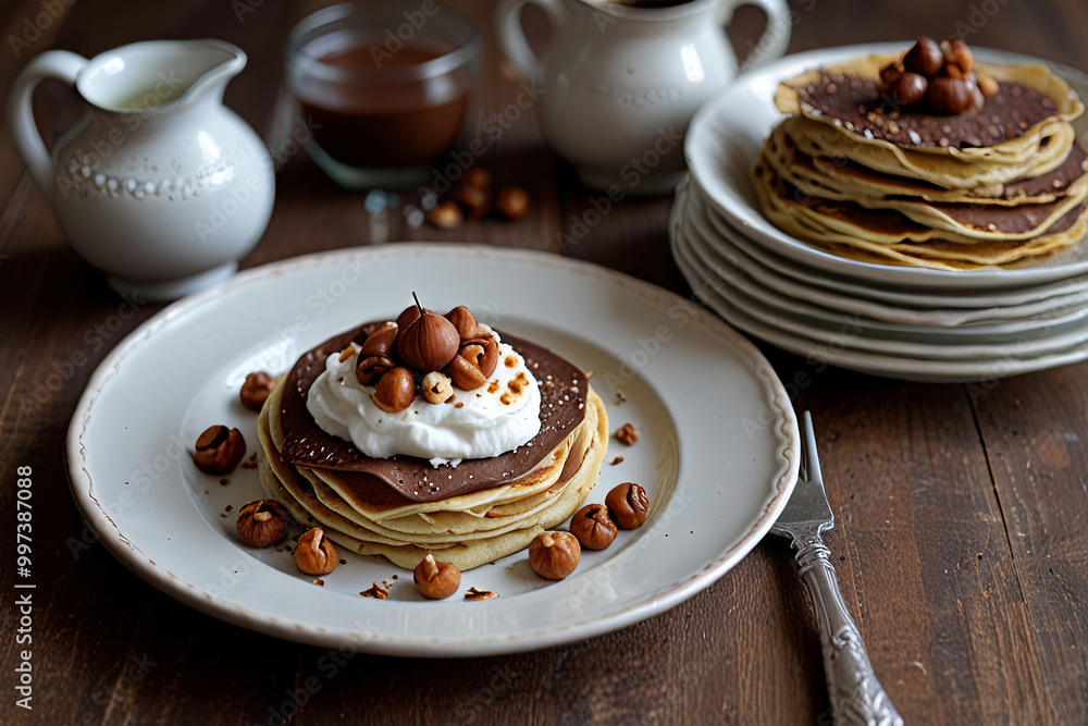Indulge in Chocolate Noisette (Hazelnut) and Chantilly Crêpes A Perfect Dessert or Brunch Delight Indulge in Chocolate Noisette (Hazelnut) and Chantilly Crêpes A Perfect Dessert or Brunch Delight