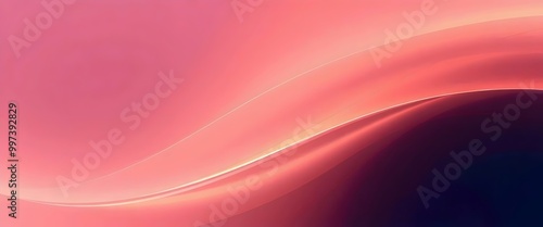 Abstract Wavy Lines in Pink and Orange