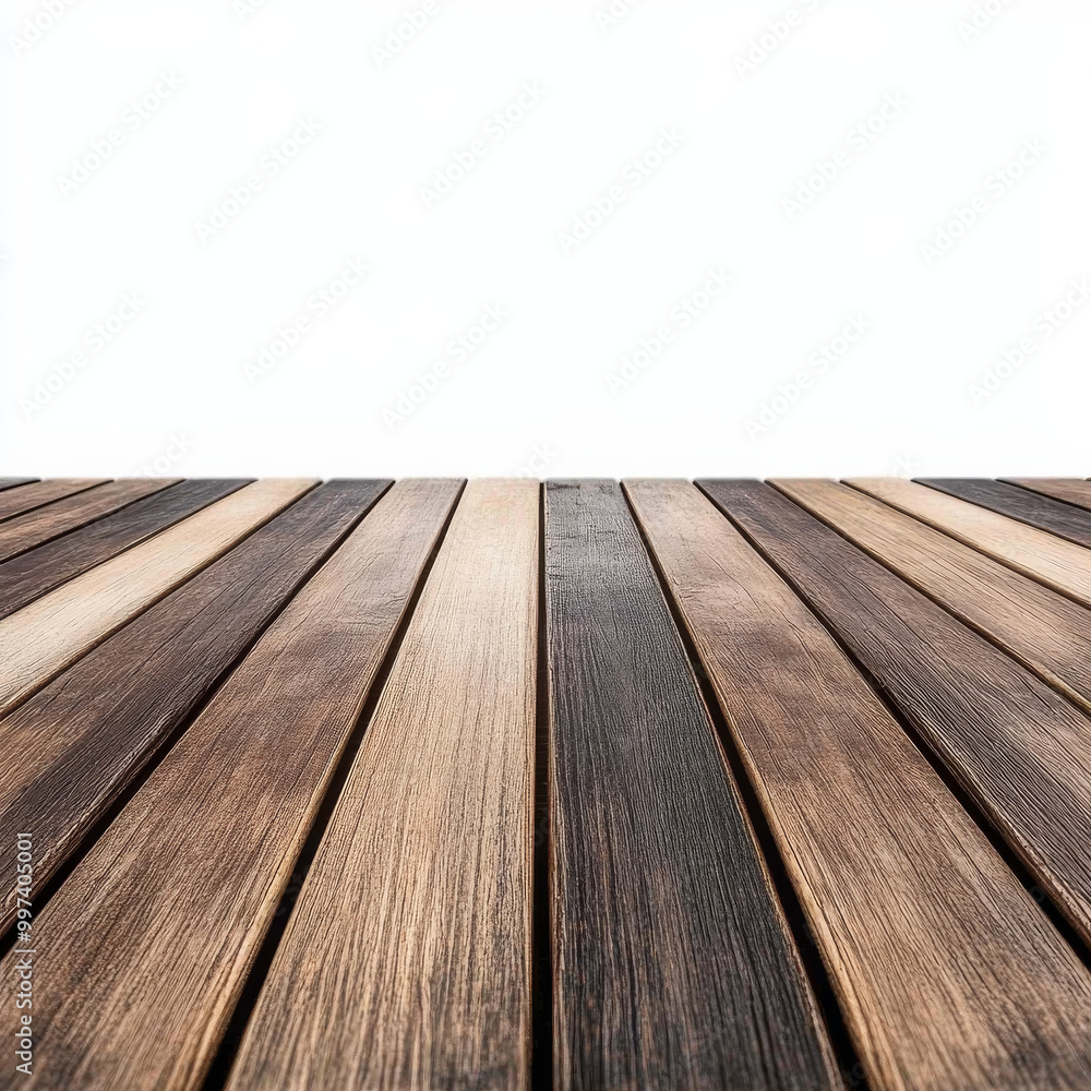 Fototapeta premium beautifully arranged wooden floor with varying shades of brown, showcasing smooth texture and natural grain. This image captures essence of warmth and elegance