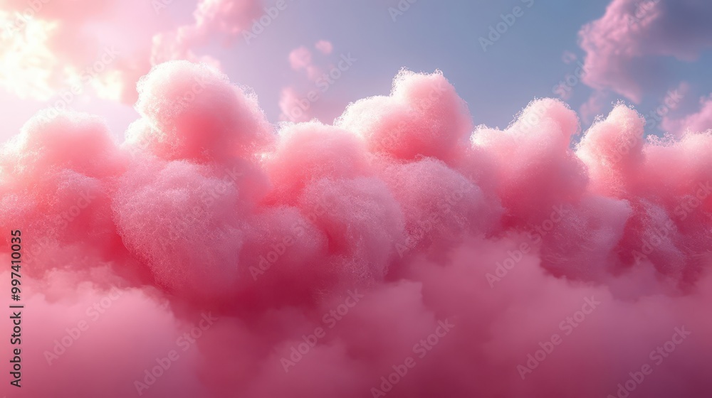 a whimsical illustration of fluffy pink cotton candy set against a vibrant backdrop evoking a sense of nostalgia and playful delight a whimsical illustration of fluffy pink cotton candy set against a vibrant backdrop evoking a sense of nostalgia and playful delight