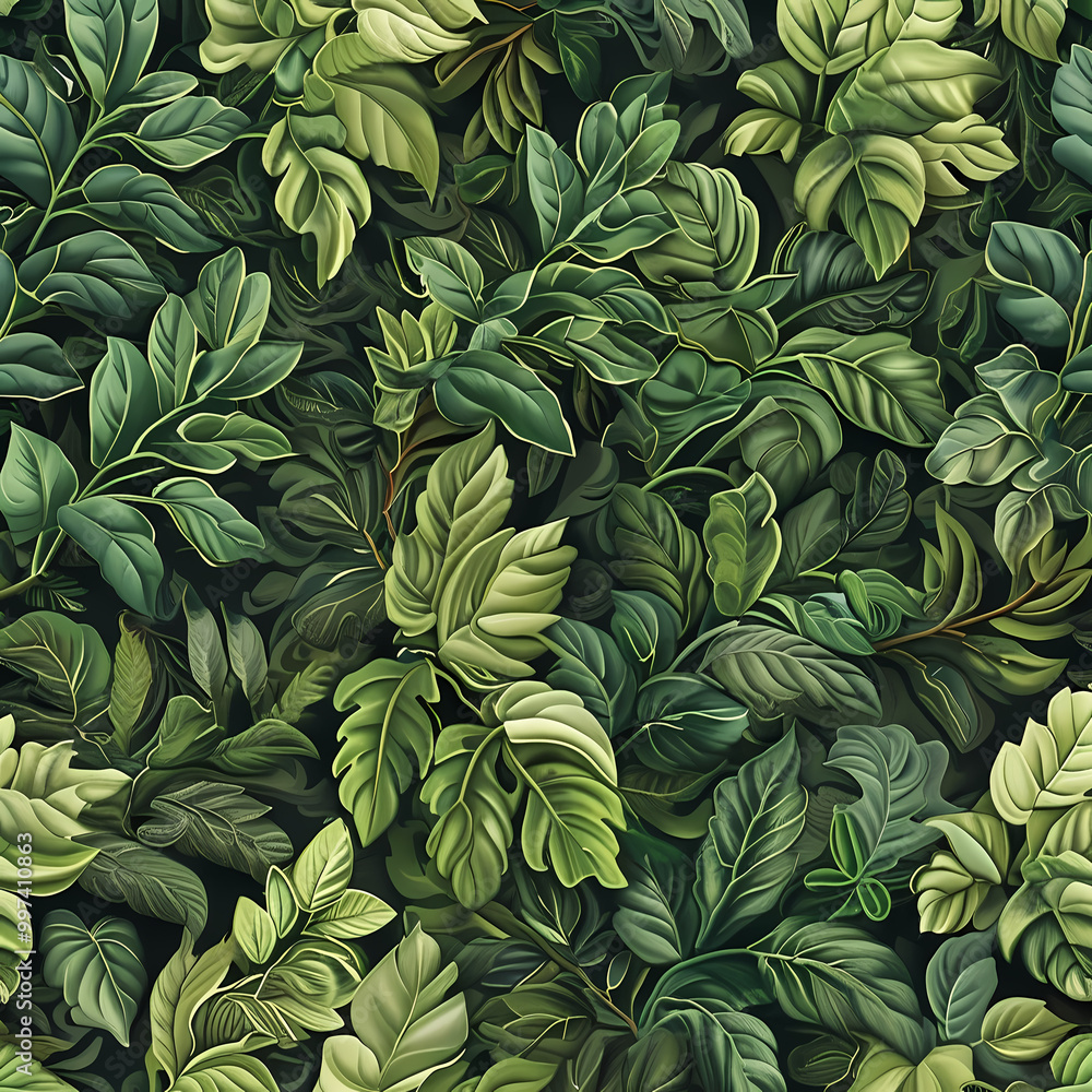 Seamless floral pattern, Illustration of leaves, suitable for fabric design Seamless floral pattern, Illustration of leaves, suitable for fabric design