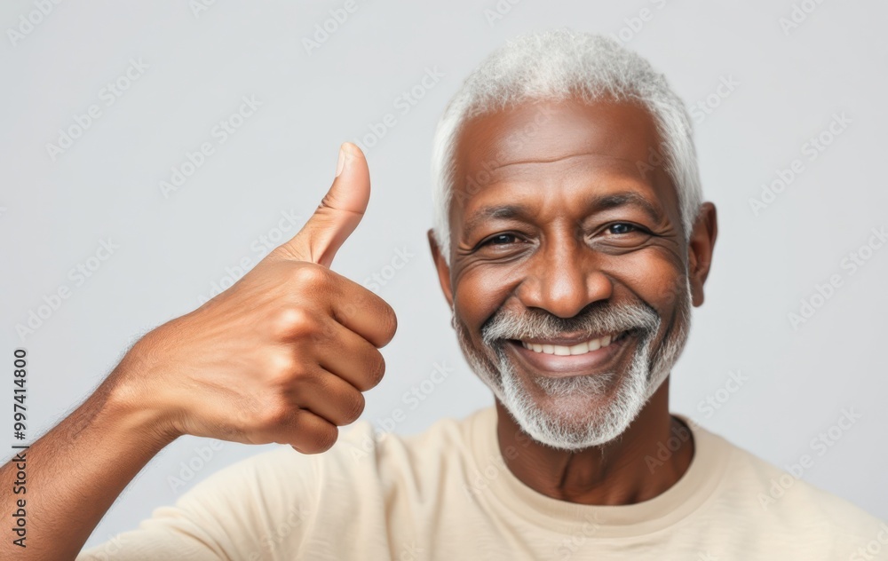 Thumbs Up Gesture from a Happy Senior Man Thumbs Up Gesture from a Happy Senior Man