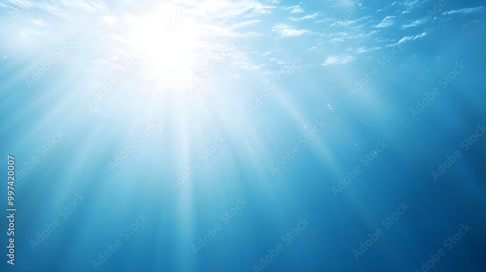 Serene Blue Background with Soft Light Rays Serene Blue Background with Soft Light Rays