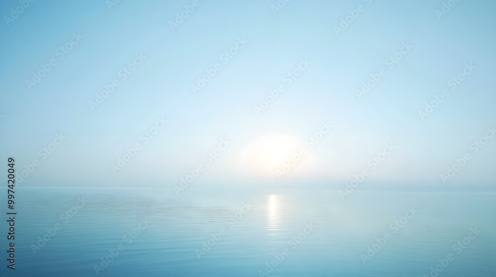 Obraz premium Serene Blue Background with Soft Light