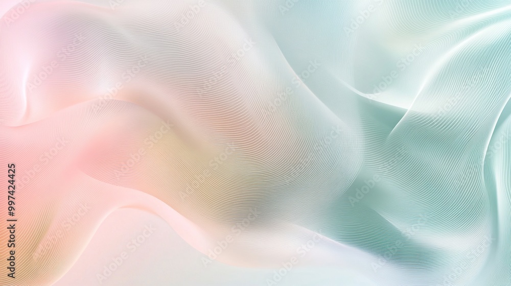 Soft, flowing abstract design in pastel colors. Soft, flowing abstract design in pastel colors.