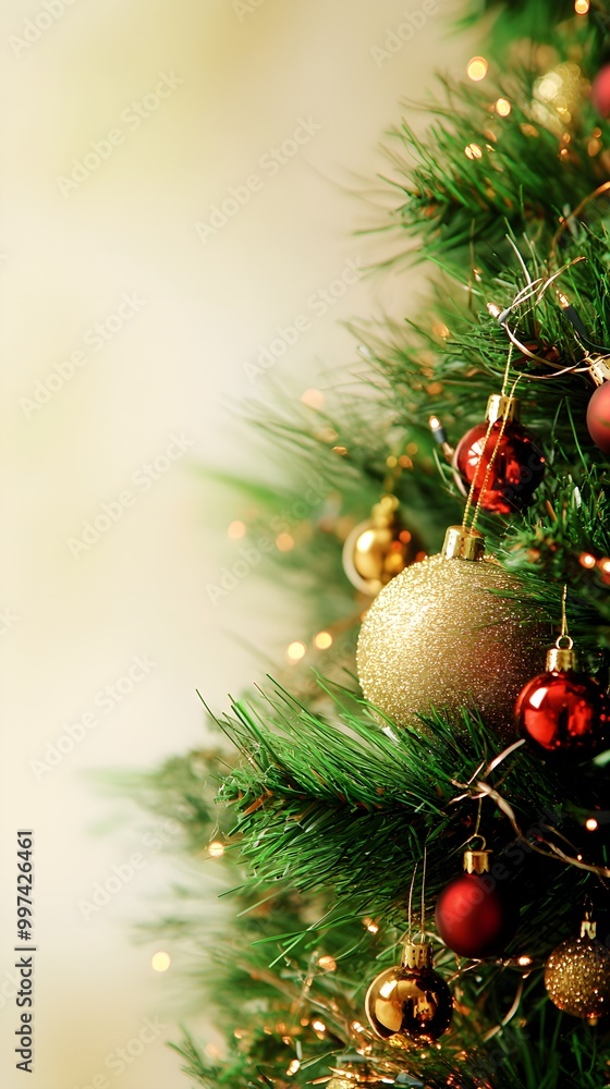 Lush Green Christmas Tree Close-Up Lush Green Christmas Tree Close-Up