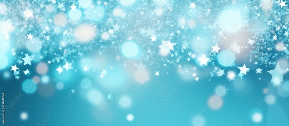 Abstract Blue Background with Stars and Lights Abstract Blue Background with Stars and Lights